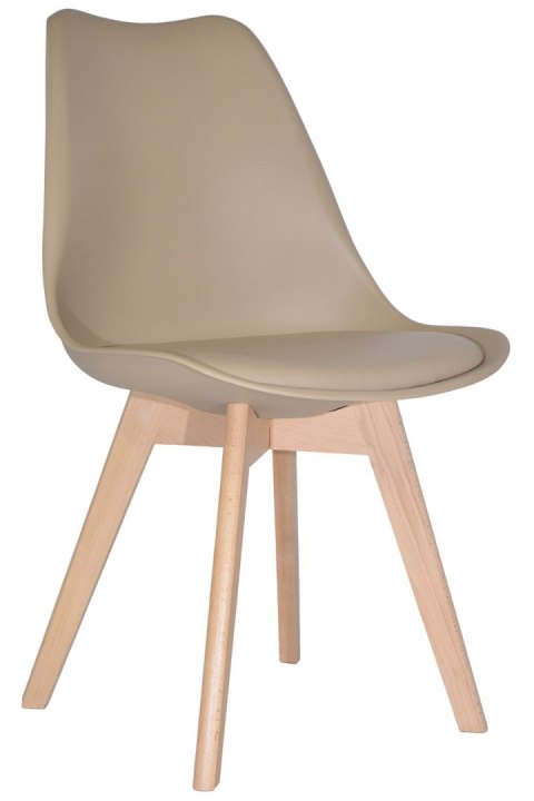 Krzesło skandynawskie MONZA BEIGE PU