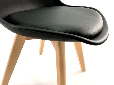 Krzesło skandynawskie MONZA BLACK PU
