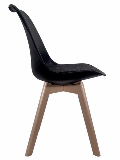 Krzesło skandynawskie MONZA BLACK Pro - Black Fabric V