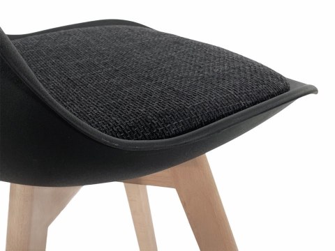 Krzesło skandynawskie MONZA BLACK Pro - Black Fabric V