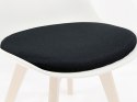 Krzesło skandynawskie MONZA DARK GREY - Black Fabric II