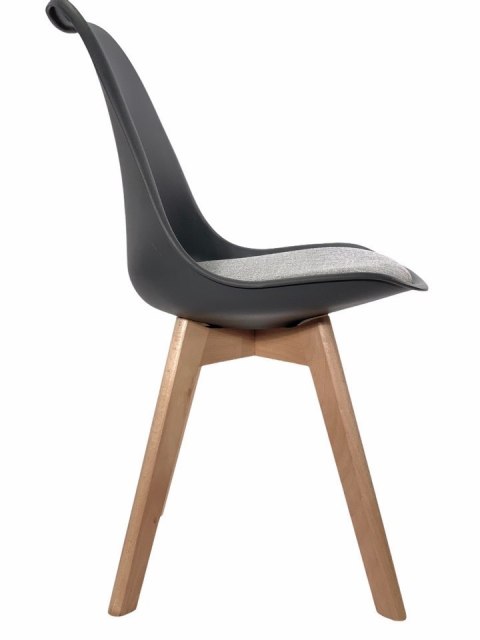 Krzesło skandynawskie MONZA DARK GREY - Grey Fabric II