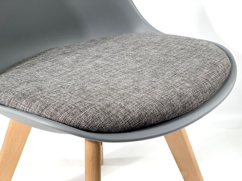 Krzesło skandynawskie MONZA DARK GREY - Grey Fabric II