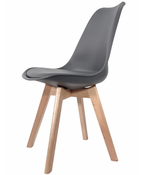 Krzesło skandynawskie MONZA DARK GREY PU