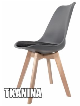 Krzesło skandynawskie MONZA DARK GREY Pro - Black Fabric V