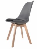 Krzesło skandynawskie MONZA DARK GREY Pro - Black Fabric V