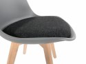 Krzesło skandynawskie MONZA DARK GREY Pro - Black Fabric V