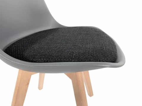 Krzesło skandynawskie MONZA DARK GREY Pro - Black Fabric V