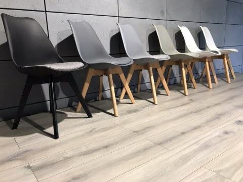 Krzesło skandynawskie MONZA DARK GREY Pro - Grey Fabric V