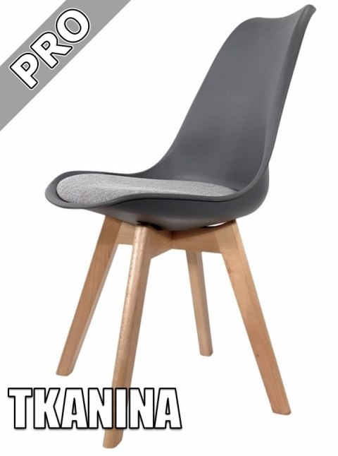 Krzesło skandynawskie MONZA DARK GREY Pro - Grey Fabric V