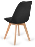 Krzesło skandynawskie MONZA GRANDE BLACK VELVET II GATUNEK