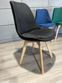 Krzesło skandynawskie MONZA GRANDE BLACK VELVET II GATUNEK