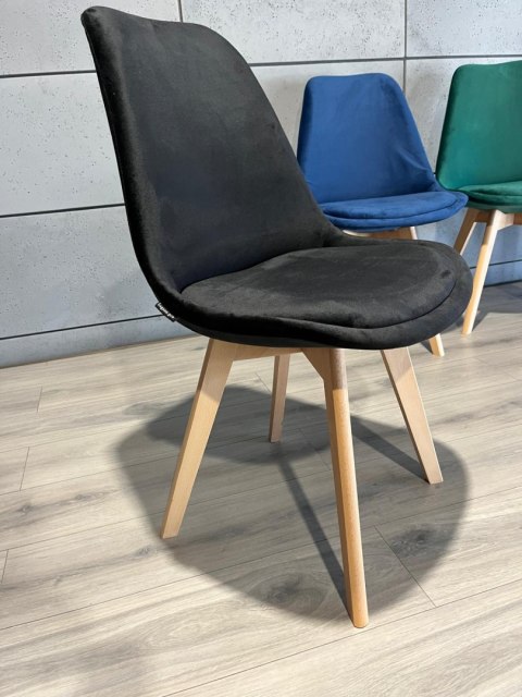 Krzesło skandynawskie MONZA GRANDE BLACK VELVET II GATUNEK