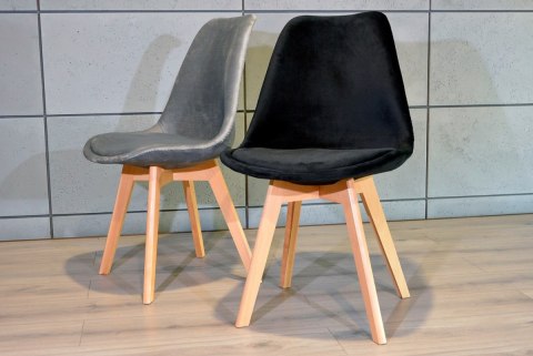 Krzesło skandynawskie MONZA GRANDE BLACK VELVET II GATUNEK