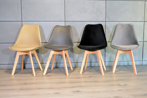 Krzesło skandynawskie MONZA GRANDE BLACK VELVET II GATUNEK