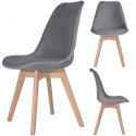 Krzesło skandynawskie MONZA GRANDE GREY VELVET II GATUNEK