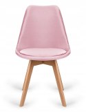 Krzesło skandynawskie MONZA GRANDE PINK VELVET OUTLET