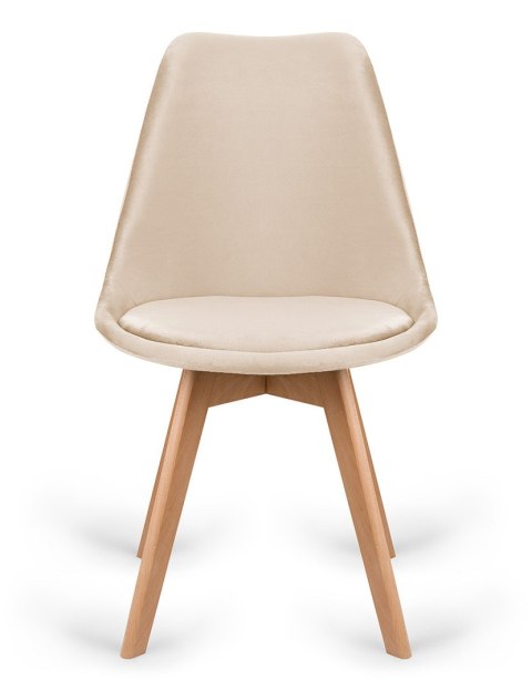 Krzesło skandynawskie MONZA GRANDE Zestaw 4 sztuki BEIGE VELVET