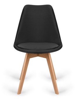 Krzesło skandynawskie MONZA GRANDE Zestaw 4 sztuki BLACK VELVET