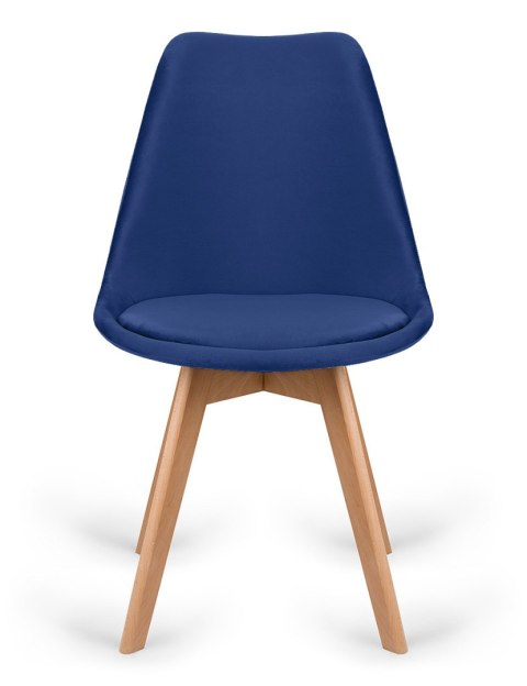 Krzesło skandynawskie MONZA GRANDE Zestaw 4 sztuki BLUE VELVET