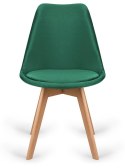 Krzesło skandynawskie MONZA GRANDE Zestaw 4 sztuki GREEN VELVET