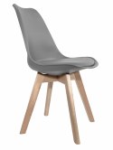 Krzesło skandynawskie MONZA LIGHT GREY PU