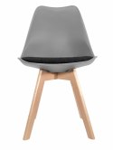 Krzesło skandynawskie MONZA LIGHT GREY Pro - Black Fabric V