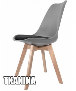 Krzesło skandynawskie MONZA LIGHT GREY Pro - Black Fabric V