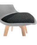 Krzesło skandynawskie MONZA LIGHT GREY Pro - Black Fabric V