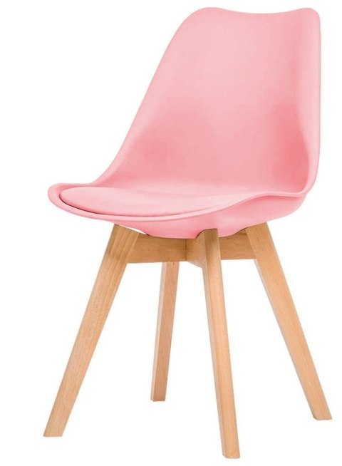 Krzesło skandynawskie MONZA PINK PU