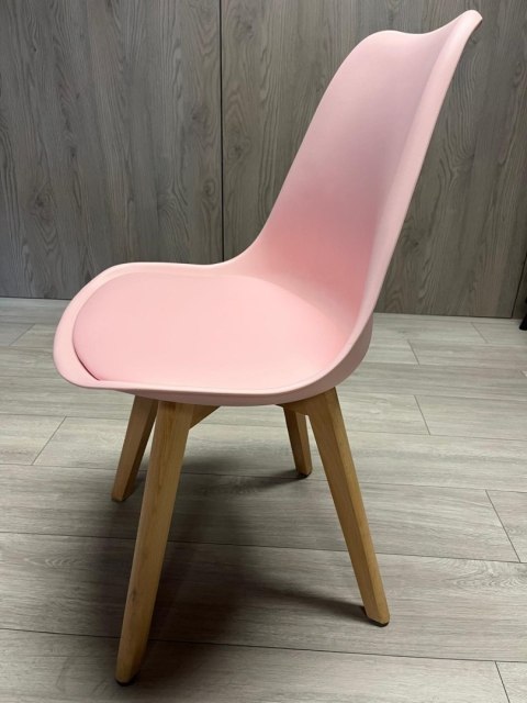 Krzesło skandynawskie MONZA PINK PU