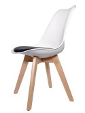 Krzesło skandynawskie MONZA WHITE - BLACK PU