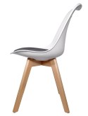 Krzesło skandynawskie MONZA WHITE - BLACK PU