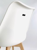 Krzesło skandynawskie MONZA WHITE - BLACK PU