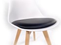 Krzesło skandynawskie MONZA WHITE - BLACK PU