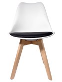 Krzesło skandynawskie MONZA WHITE - Black Fabric II
