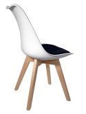 Krzesło skandynawskie MONZA WHITE - Black Fabric II