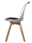 Krzesło skandynawskie MONZA WHITE - Black Fabric II