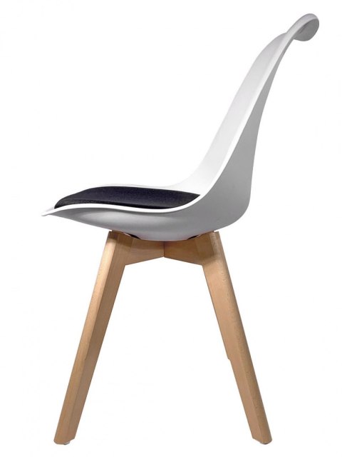 Krzesło skandynawskie MONZA WHITE - Black Fabric II
