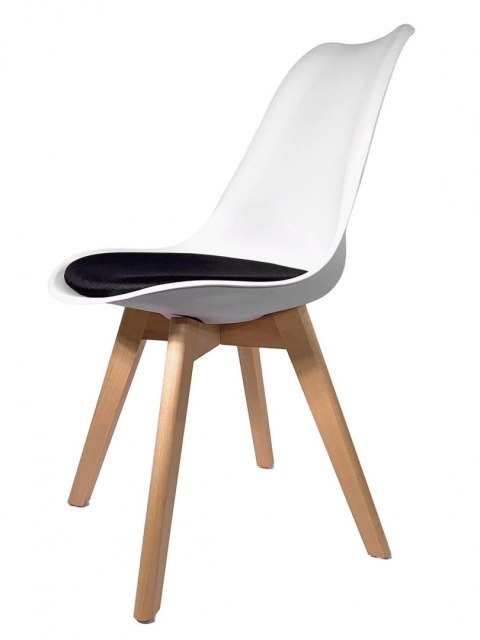 Krzesło skandynawskie MONZA WHITE - Black Fabric II