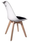 Krzesło skandynawskie MONZA WHITE Pro - Black Fabric V