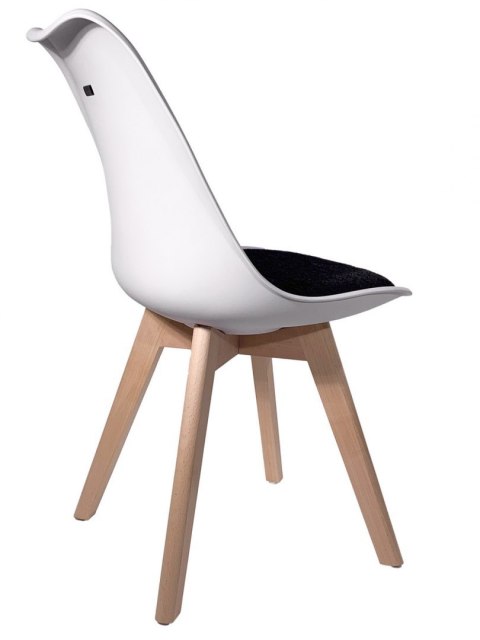 Krzesło skandynawskie MONZA WHITE Pro - Black Fabric V