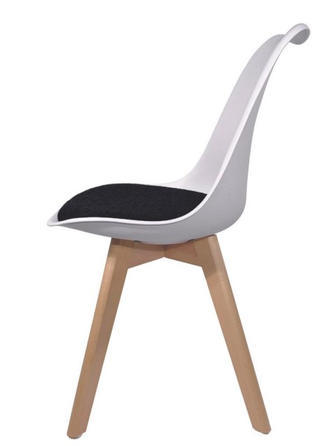 Krzesło skandynawskie MONZA WHITE Pro - Black Fabric V
