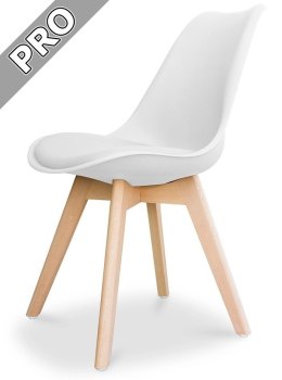 Krzesło skandynawskie MONZA WHITE Pro PU