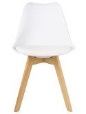 Krzesło skandynawskie MONZA WHITE Pro PU