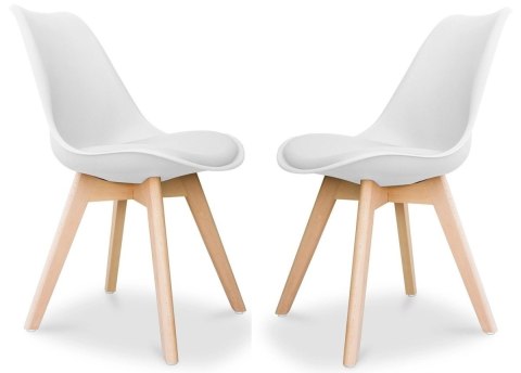 Krzesło skandynawskie MONZA WHITE Pro PU