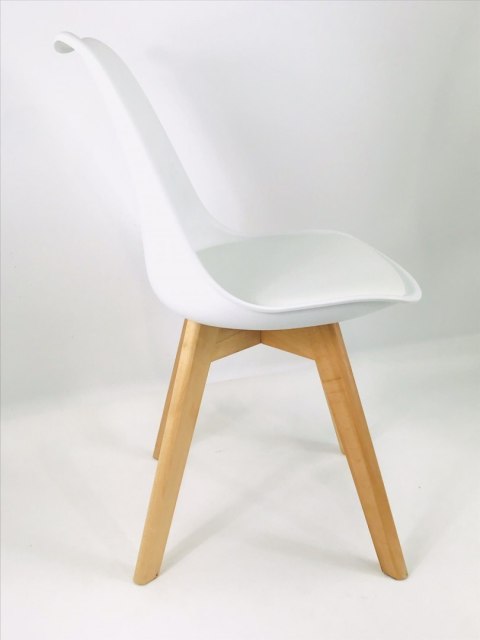 Krzesło skandynawskie MONZA WHITE Pro PU