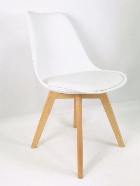 Krzesło skandynawskie MONZA WHITE Pro PU