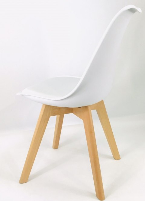 Krzesło skandynawskie MONZA WHITE Pro PU