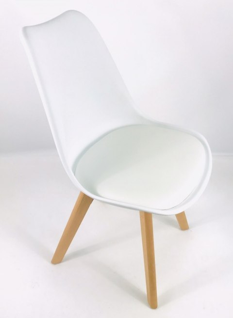 Krzesło skandynawskie MONZA WHITE Pro PU